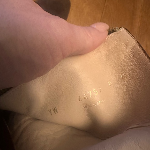 Stuart Weitzman woman’s booties size 8 brown/oxblood coneheel half leather/suede - Picture 7 of 9